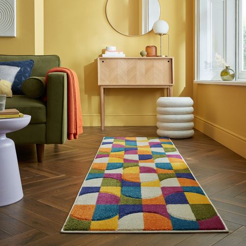 Tapis De Couloir Design Lala En Polypropylène - Multicolore - 66x300 Cm