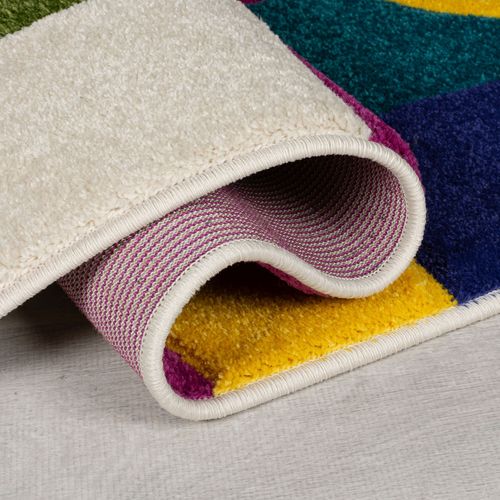 Tapis De Couloir Design Lala En Polypropylène - Multicolore - 66x300 Cm