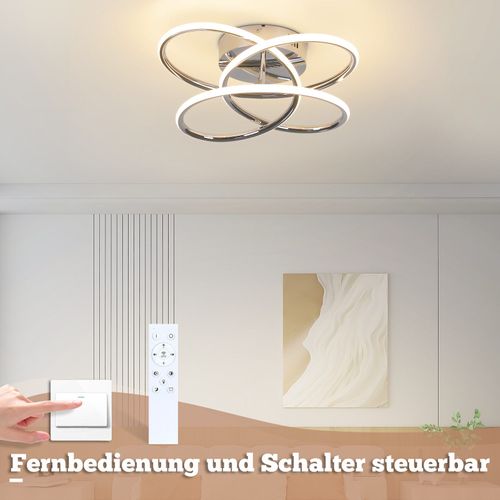 Plafonnier LED Pour Couloir Intensité Variable Avec Télécommande Forme De Papillon 36cm 44w