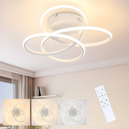 Plafonnier LED Pour Couloir Moderne Blanc Intensité Variable Avec Télécommande 36cm Métal 44 W