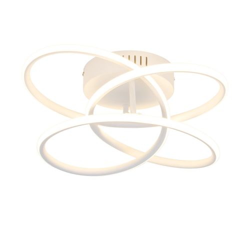 Plafonnier LED Pour Couloir Moderne Blanc Intensité Variable Avec Télécommande 36cm Métal 44 W