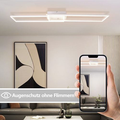 Plafonnier Pour Salon Plafonnier LED Pour Cuisine Avec Télécommande Design Moderne 3000k-6500k 36w