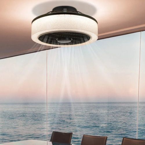 Ventilateur De Plafond LED Avec Éclairage - 39,5cm  34w 3000k-6000k Dimmable