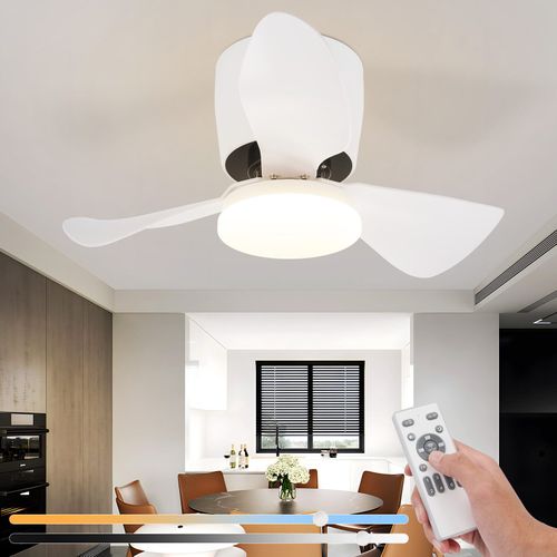 Ventilateur De Plafond Avec Éclairage Variateur Silencieux 70cm LED   6 Vitesses