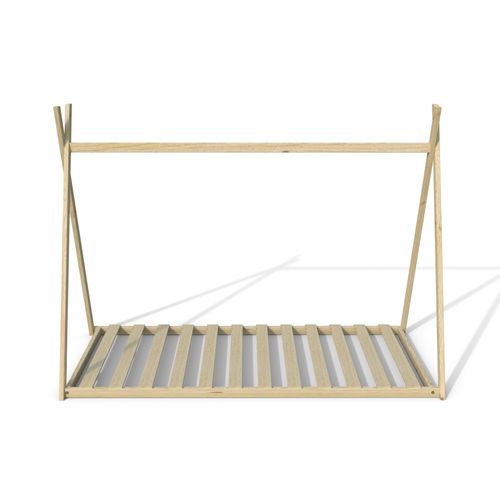Lit Cabane Enfant 90x190cm Bois Massif Soli Naturel Inclus Sommier
