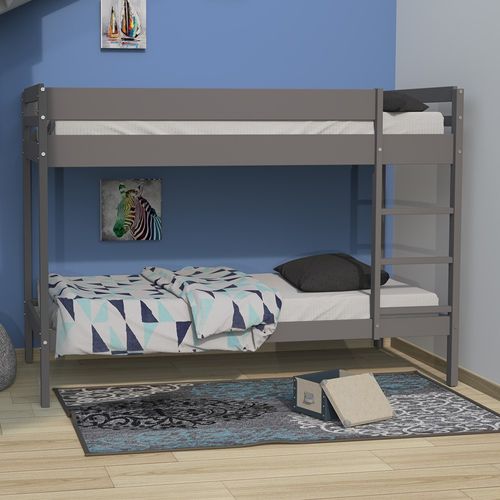 Lit Superposé 90x190 Brice Gris Incl. 2 Sommiers