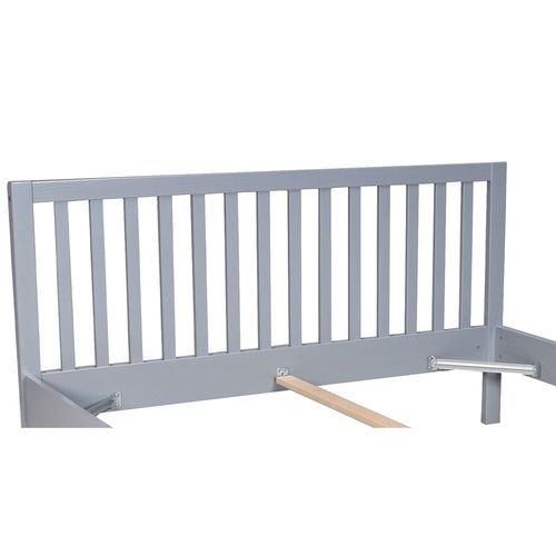 Lit 2 Places 160x200cm Gris Parvi Inclus Sommier