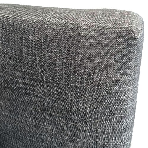 Lit 2 Places 140x200cm Tissu Gris Clair Avec Sommier Dusin