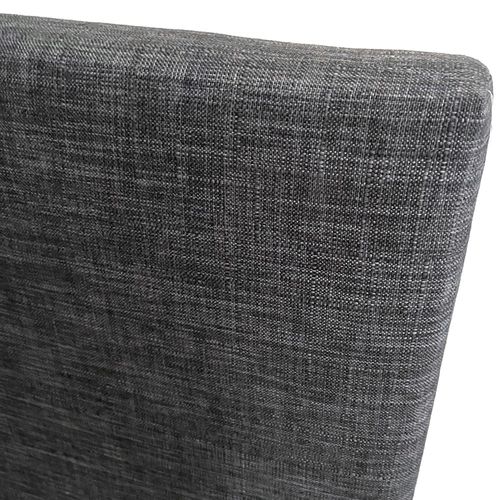 Lit 2 Places 160x200cm Tissu Gris Foncé Avec Sommier Dusin