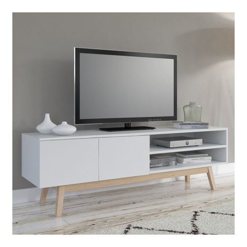 Meuble TV  160x42x50 Cm Hona - Blanc