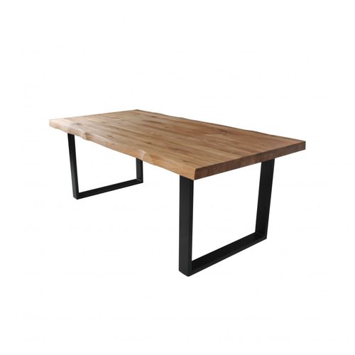 Table à Manger 200x100cm Chênemassif Pied Métal Catau