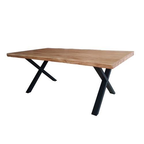 Table à Manger 200x100cm Chênemassif Pied Métal Avan