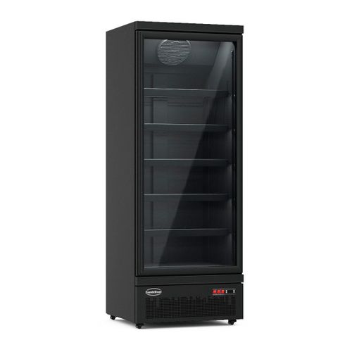 Armoire Réfrigérée Positive Noire Porte En Verre - 600 L -