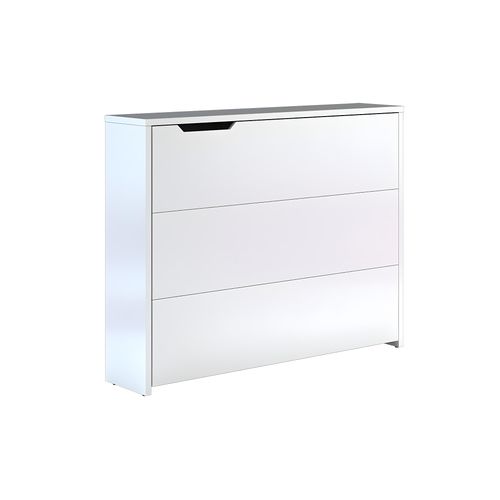 Lenart Bureau Extensible Avec Rangement 115cm Office Consus Cw01p Blanc Mat Droit
