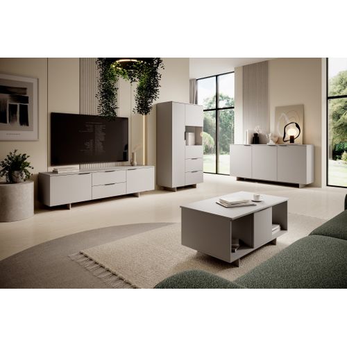 Meuble TV 180x42x55 Cm Cachemir Calia Meuble Avec Tiroirs Hi-fi Sur Pied