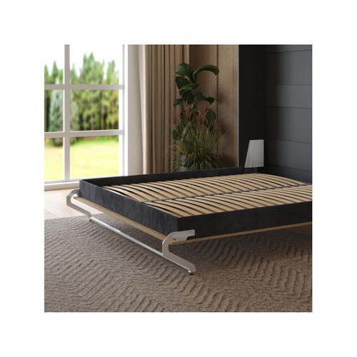 Lit Escamotable 160x200cm Vertikal M1 Lit Mural Antrachite-chene Kaiserberg