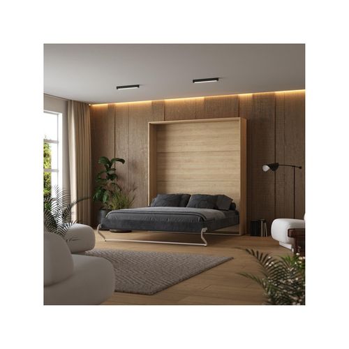Lit Escamotable 160x200cm Vertikal M1 Lit Mural Chene Kaiserberg-antrachite