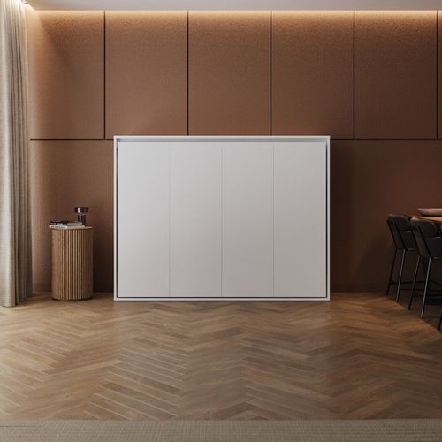 Lit Escamotable 160x200cm Horizontal M2 Lit Mural Blanc