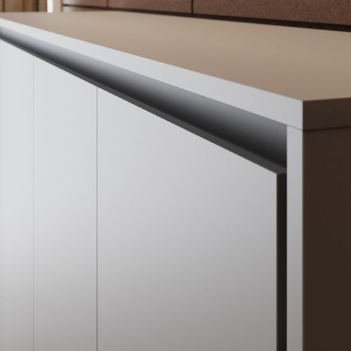 Lit Escamotable 160x200cm Horizontal M2 Lit Mural Gris Perle