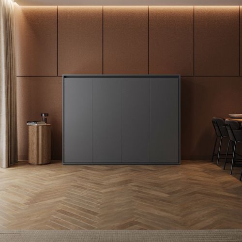 Lit Escamotable 160x200cm Horizontal M2 Lit Mural Anthracite