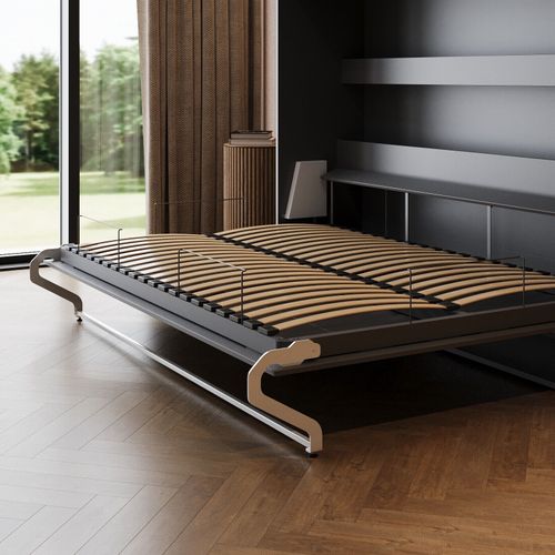 Lit Escamotable 160x200cm Horizontal M2 Lit Mural Anthracite