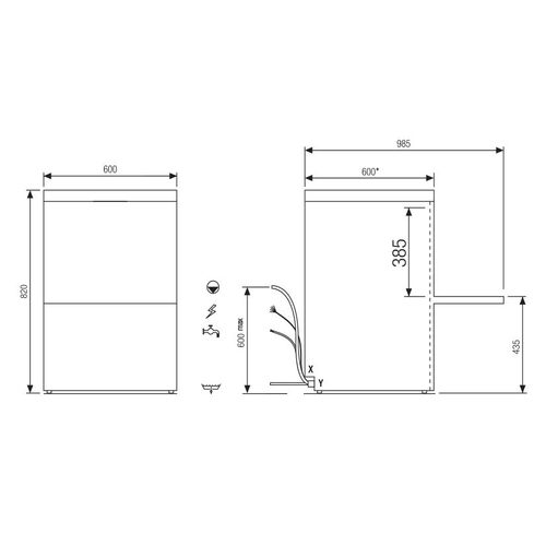 Lave-vaisselle Professionnel - 7,9 Kw - Triphasé Digital -