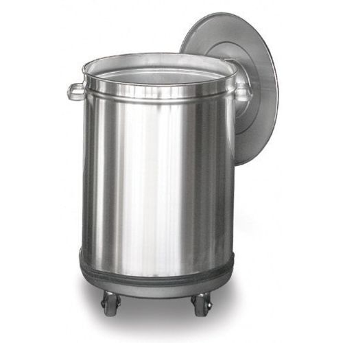 Poubelle Inox Sur Roulettes 60 L