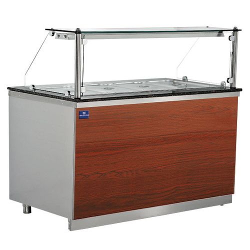 Table De Préparation Réfrigérée Avec 2 Portes Et Vitre Vertical, 3x Gn 1/1, 0°/+10°c -