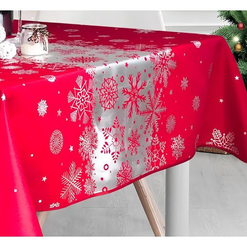Nappes De Fêtes Polyester Neige De Noël Promo Linge