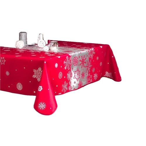Nappes De Fêtes Polyester Neige De Noël Promo Linge