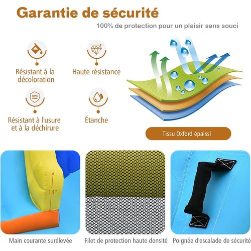 Structure Gonflable Avec Toboggan Piscine Cadre De Football/basket-ball