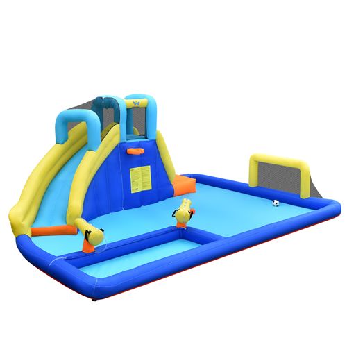 Structure Gonflable Avec Toboggan Piscine Cadre De Football/basket-ball