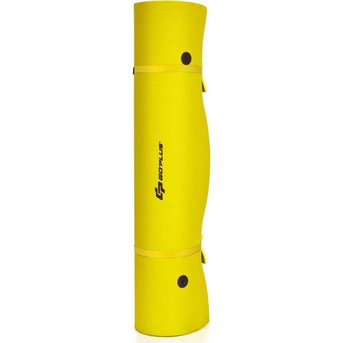 Tapis Flottant En Mousse Xpe 270x180cm 3 Couches Avec Attache Elastique De 3,5m Capacité 300kg Bleu