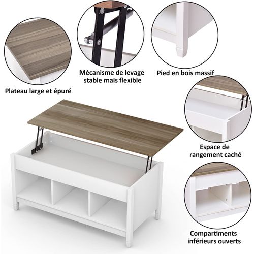 Table Basse Avec Plateau Relevable