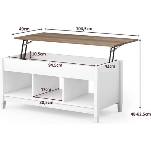 Table Basse Avec Plateau Relevable