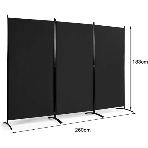 Paravent Sur Pied 3 Panneaux Pliable,brise Vue，cloison De Séparation Pièce Protèger Privée