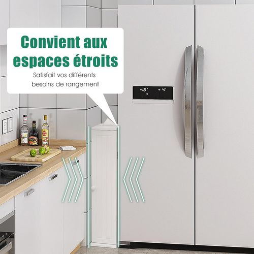 Support Papier Toilette Armoire Porte-papier Sur Pied Pour Salle De Bain