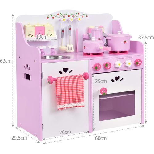 Cuisine Enfant Cuisine Jouet Pour Enfant Rose Etblanc Cuisine En Bois