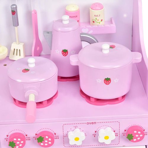 Cuisine Enfant Cuisine Jouet Pour Enfant Rose Etblanc Cuisine En Bois