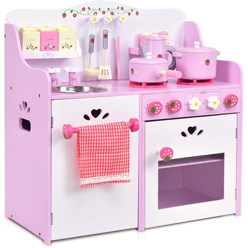 Cuisine Enfant Cuisine Jouet Pour Enfant Rose Etblanc Cuisine En Bois