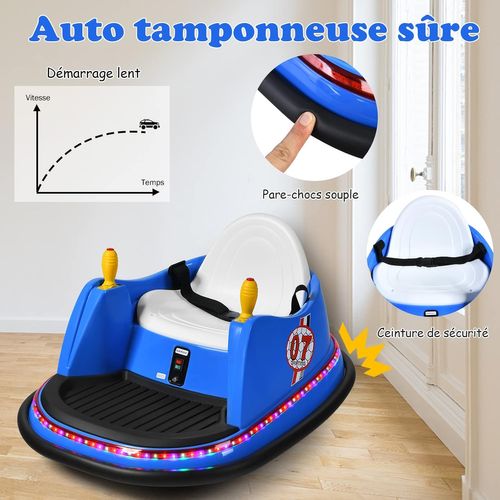 Voiture Auto Tamponneuse Électrique 6v Pour Enfants 2-5 Ans, Avec Télécommande, Effet Sonore