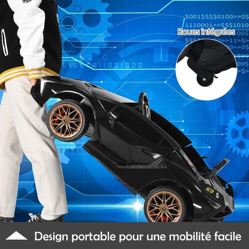 Lamborghini Voiture Électrique 12v Enfants Avec Télécommande 2,4g 2 Portes Papillons