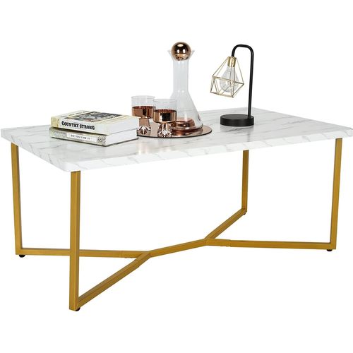 Table Basse Imprimée Marbre 107 X 60 X 45.5 Cm