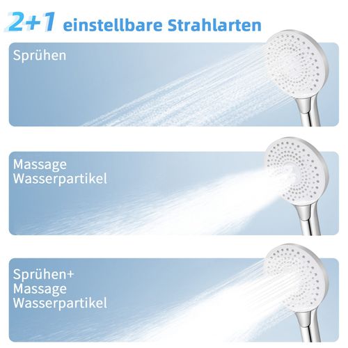 Douchette à Main Ronde En Nickel à Économie D'eau Avec 3 Jets