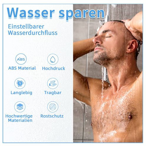 Douchette à Main En Nickel à Économie D'eau Avec 3 Jets De Forme Carrée