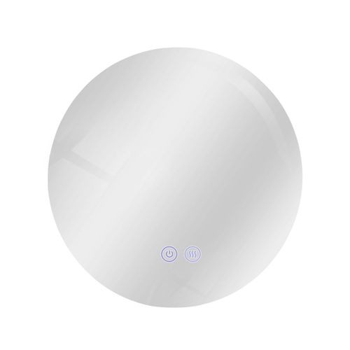 Miroir De Salle De Bain Avec Éclairage Rond 50 Cm Miroir Mural LED Avec Fonction Tactile