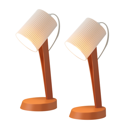Lampe De Table De Salon Lampe De Chevet Avec Câble Lot De 2 Petites Lampes Orange E14
