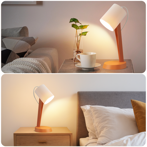 Lampe De Table De Salon Lampe De Chevet Avec Câble Lot De 2 Petites Lampes Orange E14