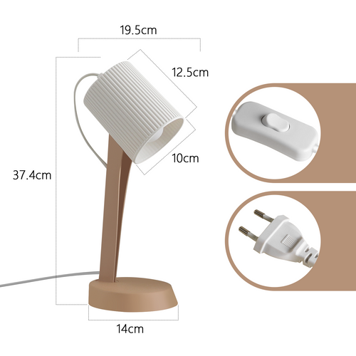 Lampe De Table Salon Lampe De Chevet Avec Câble 37,4 Cm Lot De 2 Petites Lampes E14