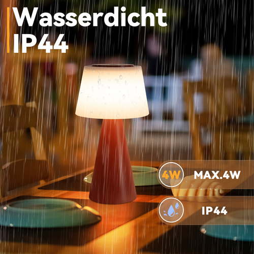Lampe De Table à Batterie Solaire Lampe De Chevet LED Sans Fil 3600mha Rechargeable Tactile Dimmable
